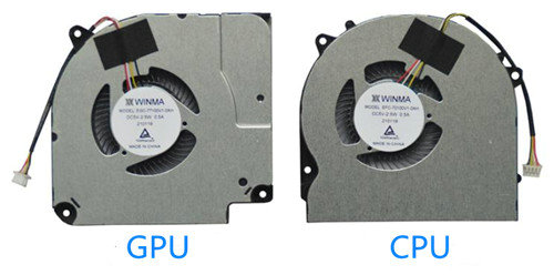 CPU+GPU-Lüfter für Clevo 6-31-NH5C2-100 6-31-NH5C2-200