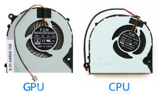 CPU+GPU-Lüfter für Schenker XMG P406 P407 6-31-N1502-301 6-31-N5502-102