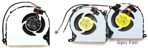 CPU+GPU-Lüfter 3-polig für Clevo DFS501105FR0T FG5B DFS541105FC0T FG80