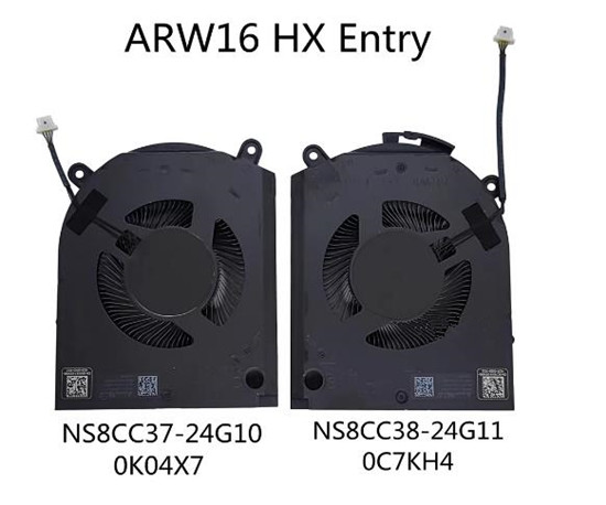 CPU+GPU-Lüfter für Dell Alienware HX Entry ARW16 0C7KH4 0K04X7
