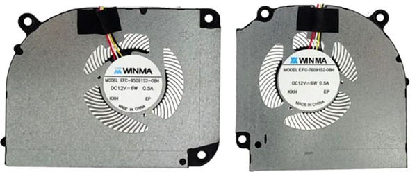 CPU+GPU-Lüfter 12V für Clevo EFC-95091S2-0BH EFC-87091S2-0BH