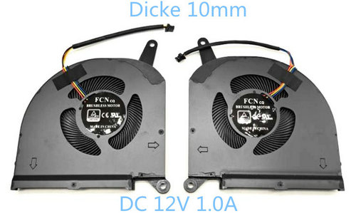 CPU+GPU-Lüfter 10mm 12V für Gigabyte Aorus 15 Xe4 CPU+GPU-Lüfter 10mm 12V für Gigabyte Aorus 15 Xe4