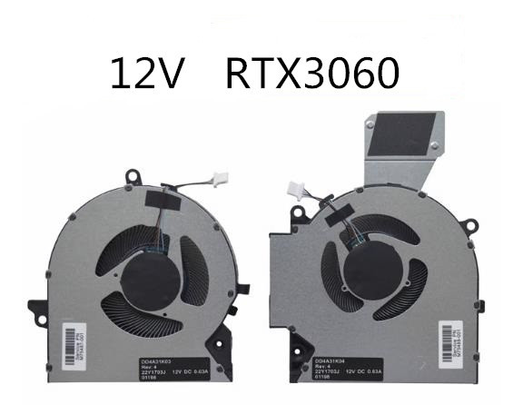 CPU+GPU-Lüfter 12V RTX3060/RTX3070 für HP Omen 16-C0000 16-c0077ng