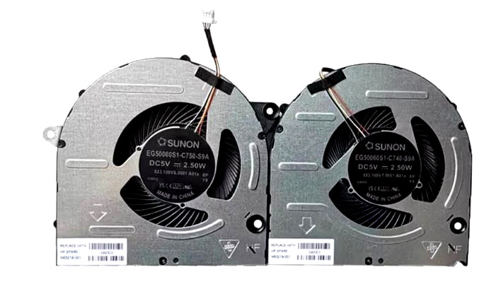 CPU+GPU-Lüfter 5V für HP Pavilion Plus 16-ab0000 TPN-W161 N63219-001