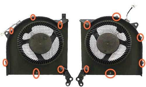 CPU+GPU-Lüfter 5V für Lenovo Legion 5 15IMH6 82NL