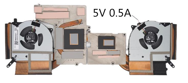 Lüfter+Kühler 2021 für Lenovo Legion Y9000P Y560P 5H40S20374 5H40S20375 AT23N001VV0