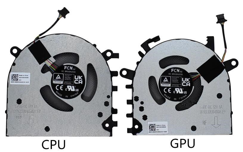 CPU+GPU-Lüfter 12V für Lenovo 5F10S13964 5F10S13991