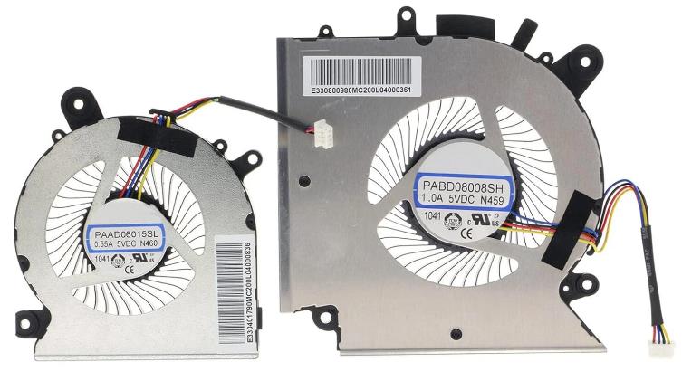 CPU+GPU-Lüfter für MSI Alpha 15 B5EEK-005 MS-158L