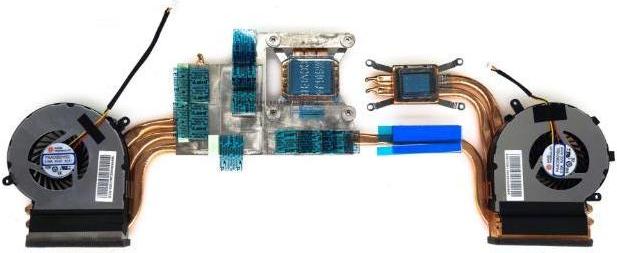 3-polig CPU+GPU Lüfter mit Kühlkörper für MSI GE62 2QD GE62 2QE GE62 2QF
