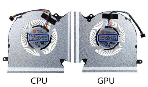 CPU+GPU-Lüfter für MSI Ge66 Raider 10sf-031it 10sf-041uk