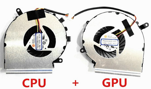 CPU+GPU-Lüfter 3-Pin für MSI Gp72 2qd-001fr Gp72 2qd-005fr