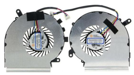CPU+GPU Lüfter 4-Pin für MSI PL62 7RC