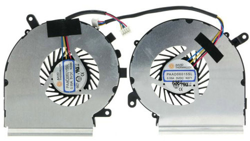 CPU + GPU Kühler Lüfter 4-Pin für MSI Gv62 7re-2275de Gv62 7re-2401in