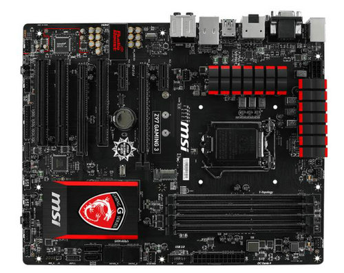 MSI Z97 GAMING 3 M.2 DDR3 LGA1150 Desktop-Motherboards - zum Schließen ins Bild klicken