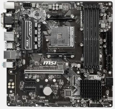 MSI B450M PRO-VDH MAX DDR4 AM4 VGA+DVI+HDMI Desktop-Motherboards