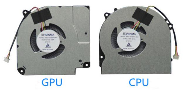 CPU+GPU-Lüfter für Medion Erazer P15601 P15603