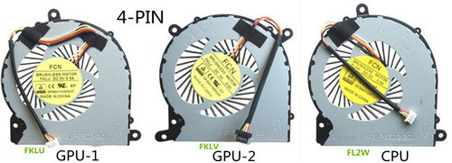 CPU+GPU-Lüfter 4-Pin für Medion Erazer X7857
