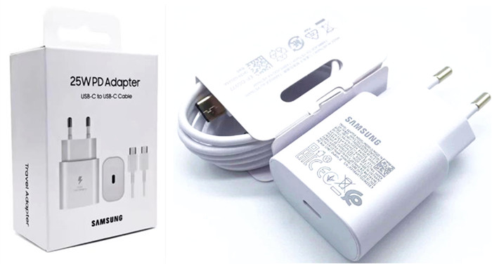 Samsung Schnellladegerät 25W mit usb-C-Ladekabel 1.8m weiß