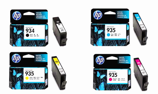 HP Tinte 934 + 935 Original Druckerpatronen Multipack (schwarz, cyan, magenta, gelb) 1600 Seiten