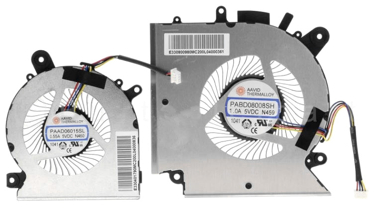 CPU+GPU-Lüfter für MSI Alpha 17 B5EEK-004 PAAD06015SL N460 PABD08008SH N459