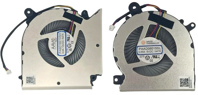 CPU+GPU-Lüfter 5V/12V für MSI Pulse 17 B13vfk B13vgk MS-17L5 PABD18010SH N475 PAAD06015SL N476
